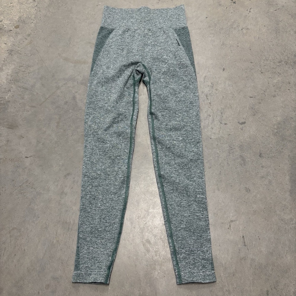 Gymshark‎ Leggings Women XS/Small Green High Waisted Flex Yoga Gym Athletic